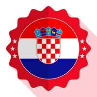 kroatien kvalitet emblem, märka, tecken, knapp. vektor illustration.