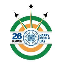 26 januari - republik dag av Indien, vektor illustration