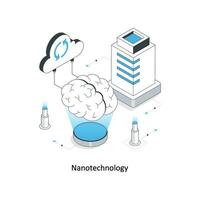 nanoteknologi isometrisk stock illustration. eps fil vektor