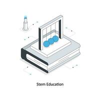 stam utbildning isometrisk stock illustration. eps fil vektor