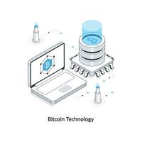 bitcoin teknologi isometrisk stock illustration. eps fil vektor