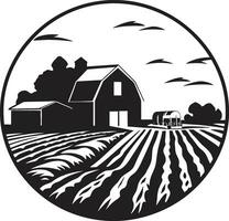 ländlich Komfort schwarz Vektor Logo zum Land Leben Natur s Heimstätte landwirtschaftlich Bauernhaus Symbol