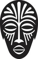 andlig väsen afrikansk stam design symbolisk Krönikeböckerna mask vektor emblem