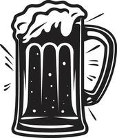 ale symbol vektor öl ölkrus ikon Skål emblem svart öl sejdel