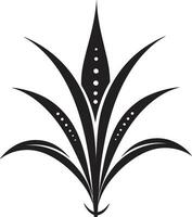 organisk glöd aloe vera svart logotyp design natur s Rör aloe växt vektor ikon