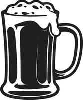 hoppy brygga svart råna ikon design ale symbol vektor öl ölkrus ikon