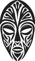 tidlös tradition afrikansk mask emblem invecklad gåta vektor afrikansk mask logotyp