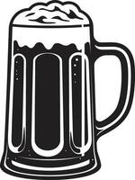 schaumig Lagerbier schwarz Becher Logo Fass brauen Vektor Bier Glas Symbol