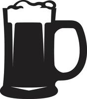 hopfenreich brauen schwarz Becher Symbol Design Ale Symbol Vektor Bier Stein Symbol