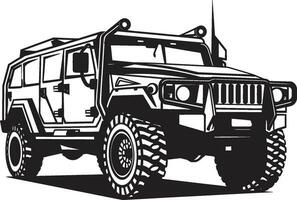 stigfinnare recon svart 4x4 emblem strategisk rover 4x4 svart symbolisk design vektor