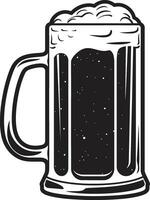 Stout Symbol schwarz Ale Krug hop Ernte Vektor Bier Stein Logo