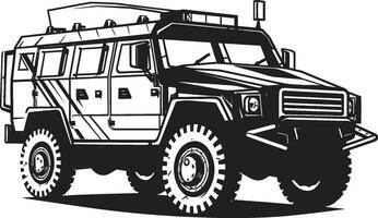 taktisch Transport schwarz 4x4 Emblem militant Pfadfinder Vektor Heer Symbol