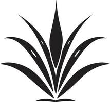 Natur s Aura Vektor Aloe Pflanze Design Aloe Harmonie schwarz Vektor Emblem Logo