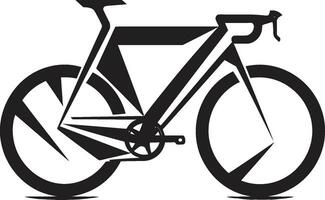 klassisch Rad schwarz Fahrrad Design Zyklus Kunst schwarz Vektor Symbol
