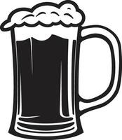 bryggare s emblem vektor öl råna logotyp hoppy brygga svart råna ikon design