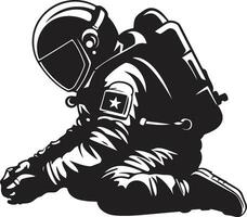 stjärn- navigatör vektor space ikon himmelsk explorer astronaut symbolisk design