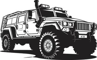 strategisk kryssare 4x4 vektor emblem defensiv expedition militär fordon ikon