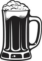 pilsner ikon svart öl råna design bryggare s Rör vektor råna symbol