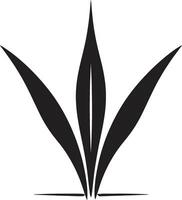 botanisch glühen schwarz Aloe Logo Design gesund Ernte Vektor Aloe vera Symbol