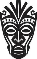 mystiker symbolism afrikansk stam- vektor konst kulturell identitet ikoniska stam- mask logotyp