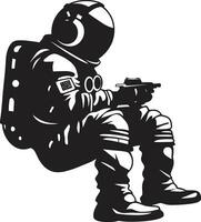 galaktisch Forscher Astronaut Emblem Design Raum Forscher Astronaut emblematisch Vektor