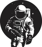 stellar Navigator Vektor Astronaut Symbol Kosmos Vorreiter schwarz Helm Logo