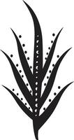 Kräuter- Wesen Aloe vera schwarz Logo Design Grün Glanz Vektor Aloe Pflanze Emblem