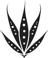 Grün Harmonie Aloe Vektor Emblem Aloe Eleganz schwarz Vektor Pflanze Symbol