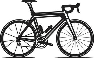 klassisches Rad schwarz Fahrrad Symbol Design Fahrradhandwerk glatt schwarz Fahrrad Emblem vektor