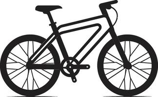 snygg cyklist svart cykel emblem cykelväg ikoniska cykel vektor design