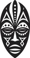 ethnisch Wesen Stammes- Vektor Emblem Stammes- Träumereien afrikanisch Maske Emblem Design
