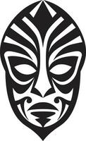 mystiker visioner stam- mask emblem design kulturell arv afrikansk stam mask vektor