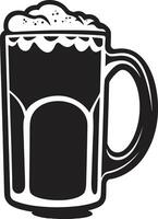 Brauer s berühren Vektor Becher Symbol Braumeister s Stolz schwarz Logo Bier Becher