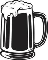 schaumig Pint schwarz Bier Glas Symbol Fass brauen Vektor Bier Emblem