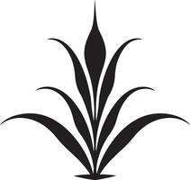 organisk friskhet aloe svart logotyp mark natur s vitalitet vektor aloe växt ikon