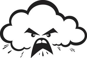 sjudande nimbus arg moln logotyp upprörd storm vektor arg moln design