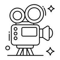 farbig Design Symbol von Video Kamera vektor