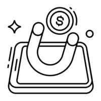 Prämie herunterladen Symbol von anlocken Geld vektor