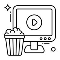 Premium-Download-Symbol für Online-Videos vektor