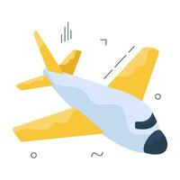 ett redigerbar design ikon av flygplan vektor