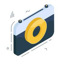 Premium-Download-Symbol der Kamera vektor