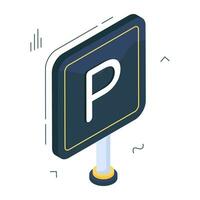 modern design ikon av parkering styrelse vektor
