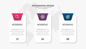 företag infographic vektor illustration 3 steg eller alternativ med ikoner