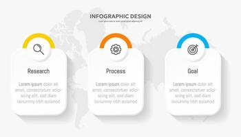 företag infographic vektor illustration 3 steg eller alternativ med ikoner