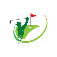 Golf-Logo-Vorlage-Vektor-Illustration vektor