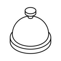ein isometrisch Symbol von Essen Glocke im modern Stil, einfach zu verwenden und herunterladen vektor