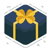 ein Icon-Design der Geschenkbox vektor