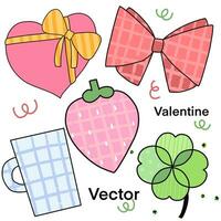 Vektor Illustration einstellen zum Valentinstag Tag