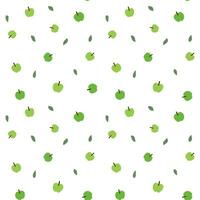 fruchtig nahtlos Muster mit süß Grün Apfel. Muster zum Textilien, Verpackung Papier, Tapeten, Hintergründe vektor