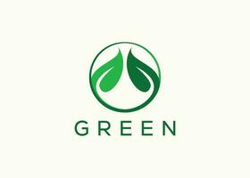grön blad logotyp design vektor mall. natur tillväxt blad vektor logotyp.